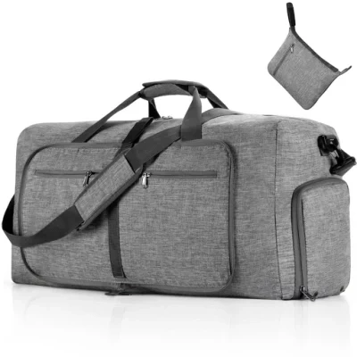 Bolsa de viaje deportiva portátil, plegable, impermeable, 65L, para exteriores, Weekender, de nailon, de gran capacidad, para Fitness, venta al por mayor